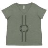 Curvy Collection Women's Fine Jersey V-Neck Tee Thumbnail