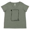 Curvy Collection Women's Fine Jersey V-Neck Tee Thumbnail