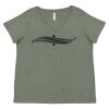 Curvy Collection Women's Fine Jersey V-Neck Tee Thumbnail