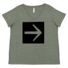 Curvy Collection Women's Fine Jersey V-Neck Tee Thumbnail