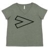 Curvy Collection Women's Fine Jersey V-Neck Tee Thumbnail