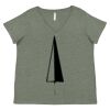 Curvy Collection Women's Fine Jersey V-Neck Tee Thumbnail