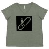 Curvy Collection Women's Fine Jersey V-Neck Tee Thumbnail