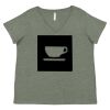 Curvy Collection Women's Fine Jersey V-Neck Tee Thumbnail