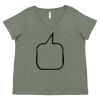 Curvy Collection Women's Fine Jersey V-Neck Tee Thumbnail