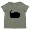Curvy Collection Women's Fine Jersey V-Neck Tee Thumbnail