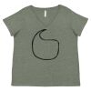 Curvy Collection Women's Fine Jersey V-Neck Tee Thumbnail