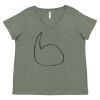 Curvy Collection Women's Fine Jersey V-Neck Tee Thumbnail