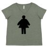 Curvy Collection Women's Fine Jersey V-Neck Tee Thumbnail