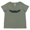 Curvy Collection Women's Fine Jersey V-Neck Tee Thumbnail