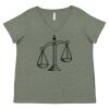 Curvy Collection Women's Fine Jersey V-Neck Tee Thumbnail