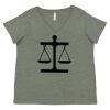 Curvy Collection Women's Fine Jersey V-Neck Tee Thumbnail