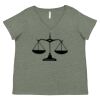 Curvy Collection Women's Fine Jersey V-Neck Tee Thumbnail
