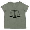Curvy Collection Women's Fine Jersey V-Neck Tee Thumbnail