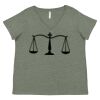 Curvy Collection Women's Fine Jersey V-Neck Tee Thumbnail