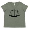 Curvy Collection Women's Fine Jersey V-Neck Tee Thumbnail