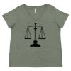 Curvy Collection Women's Fine Jersey V-Neck Tee Thumbnail