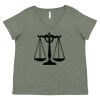 Curvy Collection Women's Fine Jersey V-Neck Tee Thumbnail