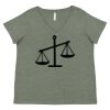 Curvy Collection Women's Fine Jersey V-Neck Tee Thumbnail