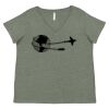Curvy Collection Women's Fine Jersey V-Neck Tee Thumbnail