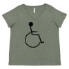 Curvy Collection Women's Fine Jersey V-Neck Tee Thumbnail