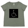 Curvy Collection Women's Fine Jersey V-Neck Tee Thumbnail