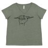 Curvy Collection Women's Fine Jersey V-Neck Tee Thumbnail