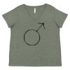 Curvy Collection Women's Fine Jersey V-Neck Tee Thumbnail