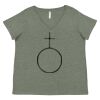Curvy Collection Women's Fine Jersey V-Neck Tee Thumbnail