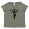 Curvy Collection Women's Fine Jersey V-Neck Tee Thumbnail