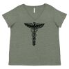 Curvy Collection Women's Fine Jersey V-Neck Tee Thumbnail