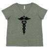 Curvy Collection Women's Fine Jersey V-Neck Tee Thumbnail