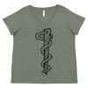 Curvy Collection Women's Fine Jersey V-Neck Tee Thumbnail