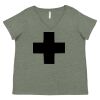 Curvy Collection Women's Fine Jersey V-Neck Tee Thumbnail