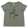 Curvy Collection Women's Fine Jersey V-Neck Tee Thumbnail