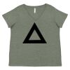 Curvy Collection Women's Fine Jersey V-Neck Tee Thumbnail