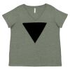 Curvy Collection Women's Fine Jersey V-Neck Tee Thumbnail