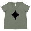 Curvy Collection Women's Fine Jersey V-Neck Tee Thumbnail