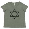 Curvy Collection Women's Fine Jersey V-Neck Tee Thumbnail