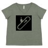 Curvy Collection Women's Fine Jersey V-Neck Tee Thumbnail