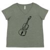Curvy Collection Women's Fine Jersey V-Neck Tee Thumbnail