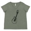 Curvy Collection Women's Fine Jersey V-Neck Tee Thumbnail