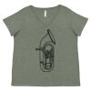 Curvy Collection Women's Fine Jersey V-Neck Tee Thumbnail