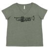 Curvy Collection Women's Fine Jersey V-Neck Tee Thumbnail