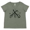 Curvy Collection Women's Fine Jersey V-Neck Tee Thumbnail