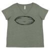 Curvy Collection Women's Fine Jersey V-Neck Tee Thumbnail