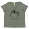 Curvy Collection Women's Fine Jersey V-Neck Tee Thumbnail