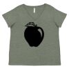 Curvy Collection Women's Fine Jersey V-Neck Tee Thumbnail