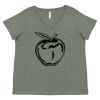 Curvy Collection Women's Fine Jersey V-Neck Tee Thumbnail