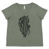 Curvy Collection Women's Fine Jersey V-Neck Tee Thumbnail